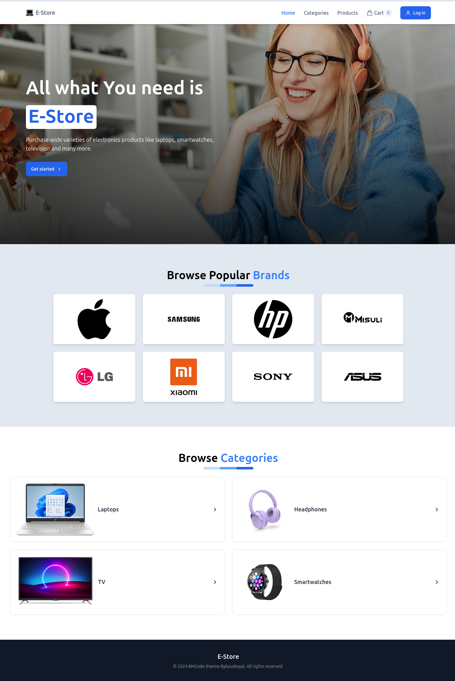 домашняя станица e-store